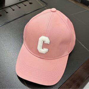 Celine Pink Baseball Cap with C